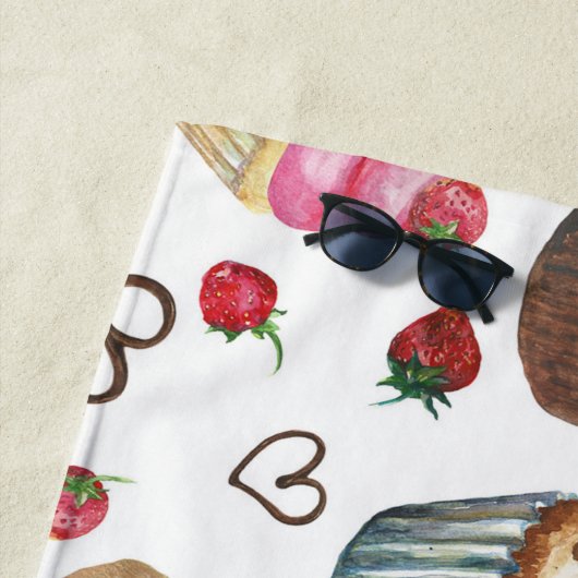 Aquarellkuchen Strandtuch (Beispiel)