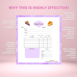 Aquarellkuchen und Backwaren - Aufnahme Notepad Notizblock