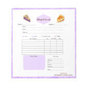 Aquarellkuchen und Backwaren - Aufnahme Notepad Notizblock (Vorderseite)