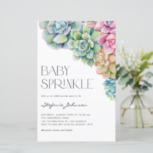 Aquarellkücher Baby Sprinkle Einladung