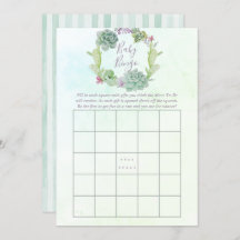 Aquarellkücher Babydusche Baby Bingo