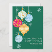 Aquarellkugel Feiertagskarte (Vorderseite)