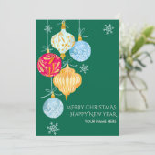 Aquarellkugel Feiertagskarte (Stehend Vorderseite)