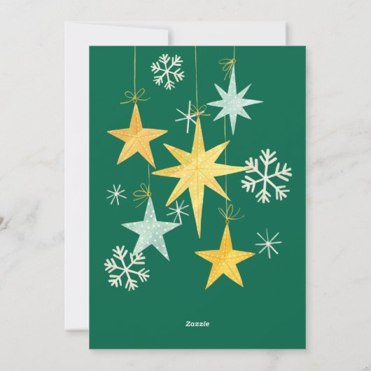 Aquarellkugel Feiertagskarte (Rückseite)