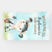 Aquarellkuh Baby Dusche Farm Baby Dusche Banner (Horizontal)