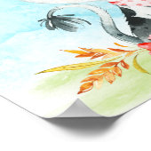 Aquarellkuh Baby Dusche Farm Baby Dusche Poster (Ecke)