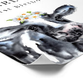 Aquarellkuh Daisy Geburtstag Begrüßungszeichen Poster (Ecke)