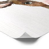 Aquarellkühe, Baby Animans Kinderzimmer Poster (Ecke)