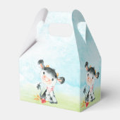 Aquarellkühe Babydusche Geschenkschachtel (Rückseite)