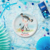 Aquarellkühe Babydusche Pappteller (Party)