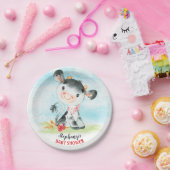 Aquarellkühe Babydusche Pappteller (Party)