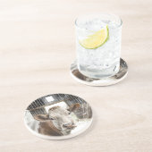 Aquarellkühe Hereford in Barn Getränkeuntersetzer (Seite)