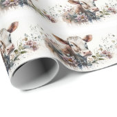 Aquarellkühe in Blume Geschenkpapier (Rolleneckpunkt)