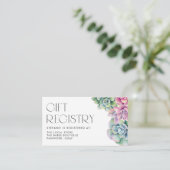 Aquarellkülle Babydusche Geschenkkartei Begleitkarte (Stehend Vorderseite)