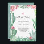 Aquarellkultur Bat Mitzvah Einladung<br><div class="desc">Trendy sukkulente Pflanze Fledermäuse mitzvah laden dazu ein,  schnell und einfach auf Ihre Veranstaltungsspezifikationen zugeschnitten zu werden.</div>