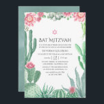 Aquarellkultur Bat Mitzvah Einladung<br><div class="desc">Trendy sukkulente Pflanze Fledermäuse mitzvah laden dazu ein,  schnell und einfach auf Ihre Veranstaltungsspezifikationen zugeschnitten zu werden.</div>