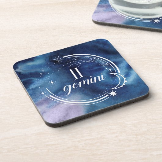 Aquarellkunde - Gemini Getränkeuntersetzer (Linke Seite)