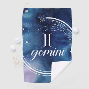Aquarellkunde - Gemini Golfhandtuch