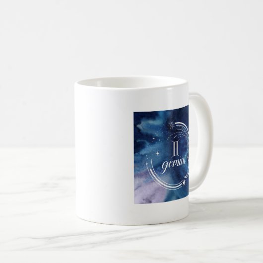 Aquarellkunde - Gemini Kaffeetasse (VorderseiteRechts)