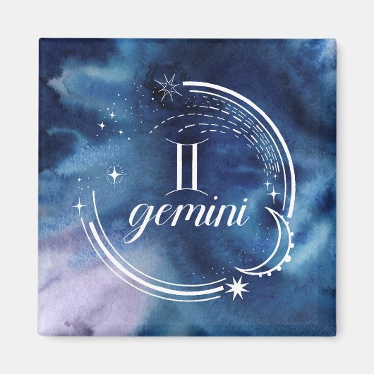 Aquarellkunde - Gemini Magnet (Vorne)