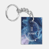 Aquarellkunde - Gemini Schlüsselanhänger (Vorderseite links)