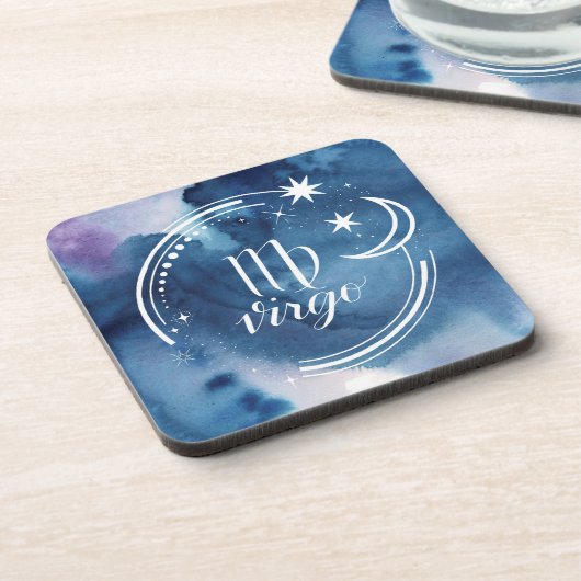 Aquarellkunde - Virgo Getränkeuntersetzer (Linke Seite)