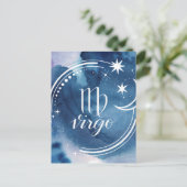 Aquarellkunde - Virgo Postkarte (Stehend Vorderseite)