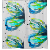 Aquarellkunst Duschvorhang (Vorderseite)