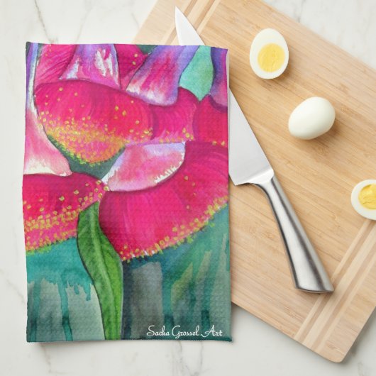 Aquarellkunst Geschirrtuch (Viertel Falte)