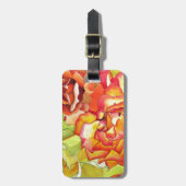 Aquarellkunst in Orangen- und Gelbrosen Gepäckanhänger (Vorderseite vertikal)