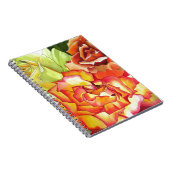 Aquarellkunst in Orangen- und Gelbrosen Notizblock (Rechte Seite)