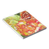 Aquarellkunst in Orangen- und Gelbrosen Notizblock (angewinkelt)