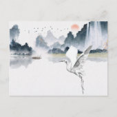 Aquarellkunst Landschaft Postkarte (Vorderseite)