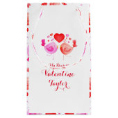 Aquarellkunst Liebhaber von Vögeln Tasche Kleine Geschenktüte (Rückseite)