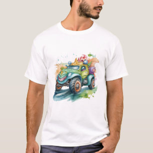 Aquarellkunst mit Schnellantrieb für den Cartoon T-Shirt