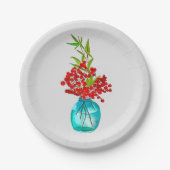 Aquarellkunst Pappteller (Vorderseite)