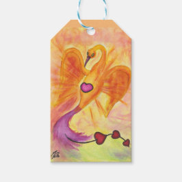 Aquarellkunst Phoenixherzen Liebe Symbol Freiheit Geschenkanhänger