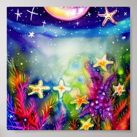 Aquarellkunst Poster (Vorne)