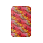 Aquarellkunst, rot gelb badematte (Vorderseite Vertikal)