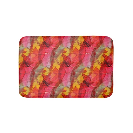 Aquarellkunst, rot gelb badematte (Vorderseite)