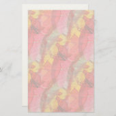 Aquarellkunst, rot gelb briefpapier (Vorne/Hinten)