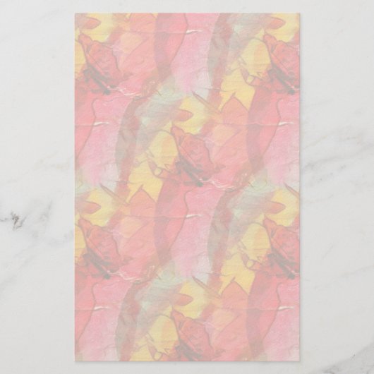 Aquarellkunst, rot gelb briefpapier (Vorderseite)