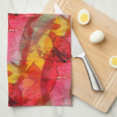 Aquarellkunst, rot gelb handtuch (Viertel Falte)