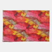 Aquarellkunst, rot gelb handtuch (Horizontal)