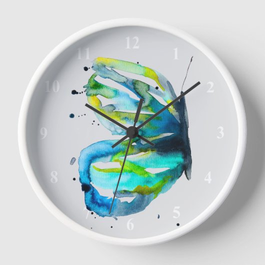 Aquarellkunst Uhr (Vorderseite)