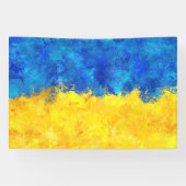 Aquarellkunst ukrainische Flagge Banner (Horizontal)
