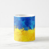 Aquarellkunst ukrainische Flagge Kaffeetasse (Mittel)