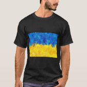 Aquarellkunst ukrainische Flagge T-Shirt (Vorderseite)