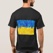 Aquarellkunst ukrainische Flagge T-Shirt (Rückseite)