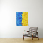 Aquarellkunst ukrainische Flagge Wandteppich (Beispiel)